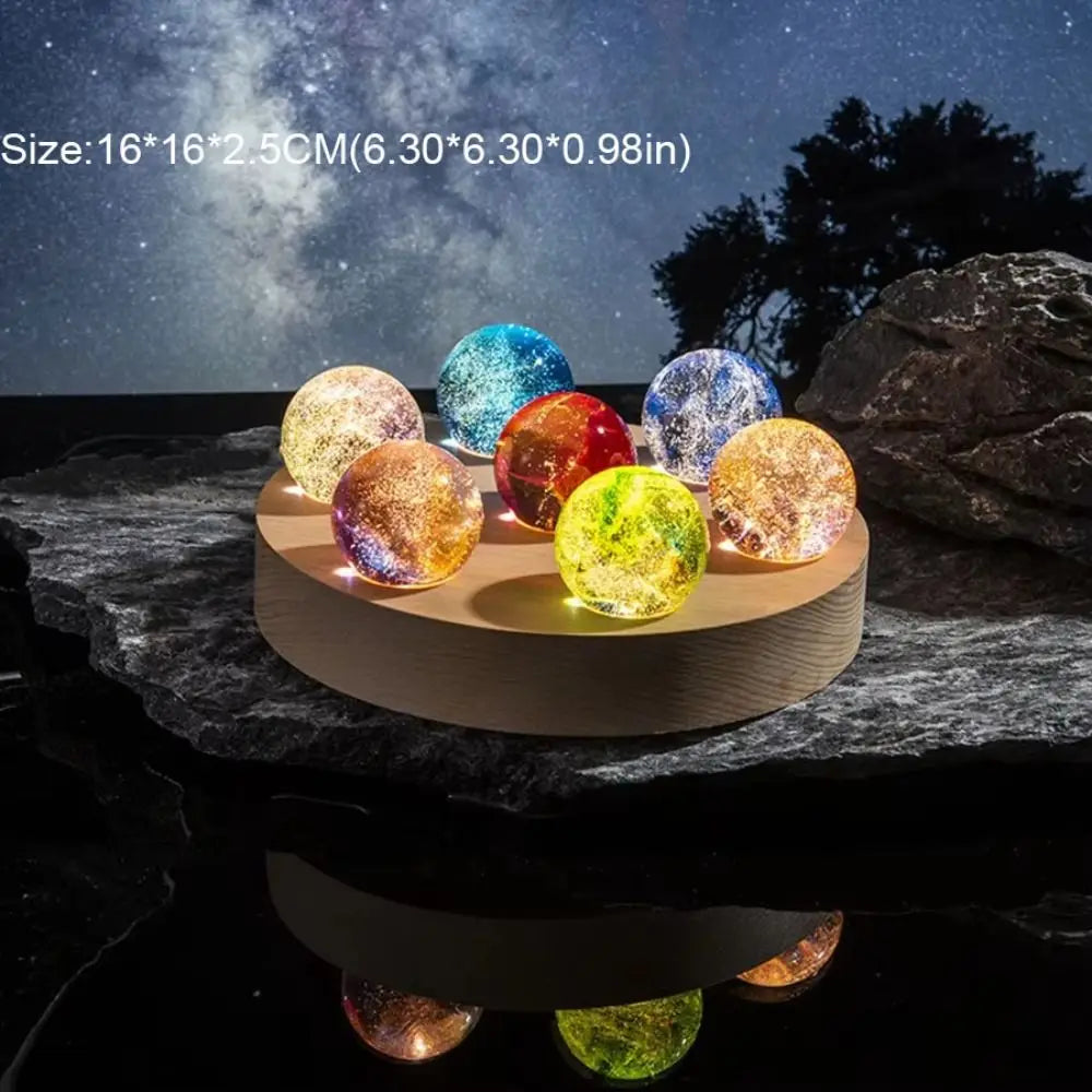 Luminous Planetary Glass Beads – Seven-Star Fantasy Night Light