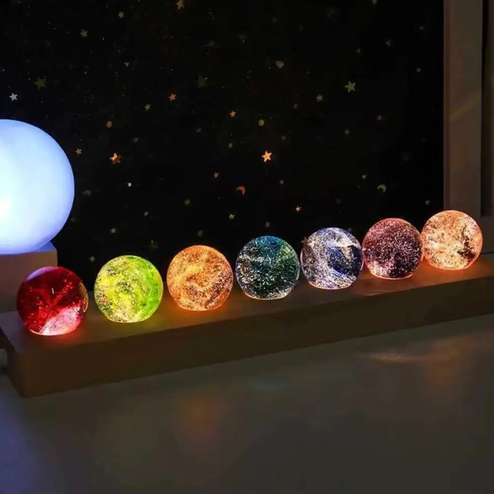 Luminous Planetary Glass Beads – Seven-Star Fantasy Night Light