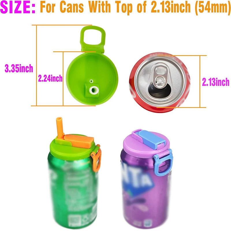 Silicone Soda Can Lids & Straws – BPA-Free, Reusable Can Covers for Beer & Soft Drinks, Jar Cap Accessories"