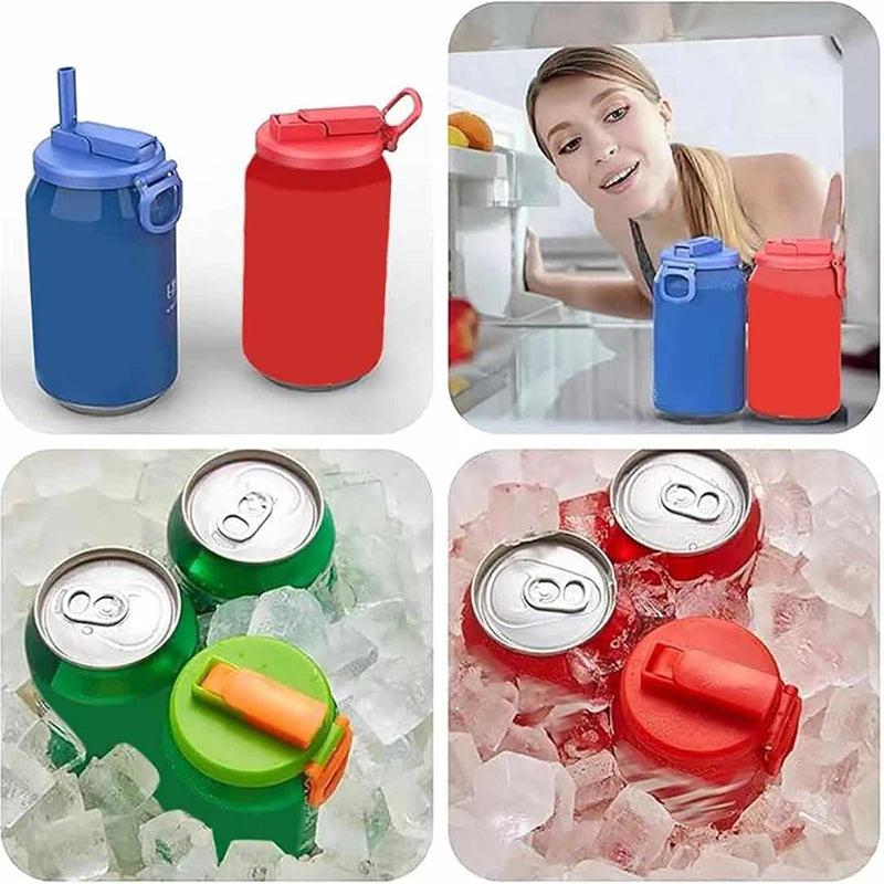 Silicone Soda Can Lids & Straws – BPA-Free, Reusable Can Covers for Beer & Soft Drinks, Jar Cap Accessories"